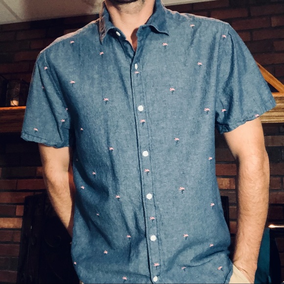 Blue Flamingo J. Crew Slim Soft Wash Button Down Shirt